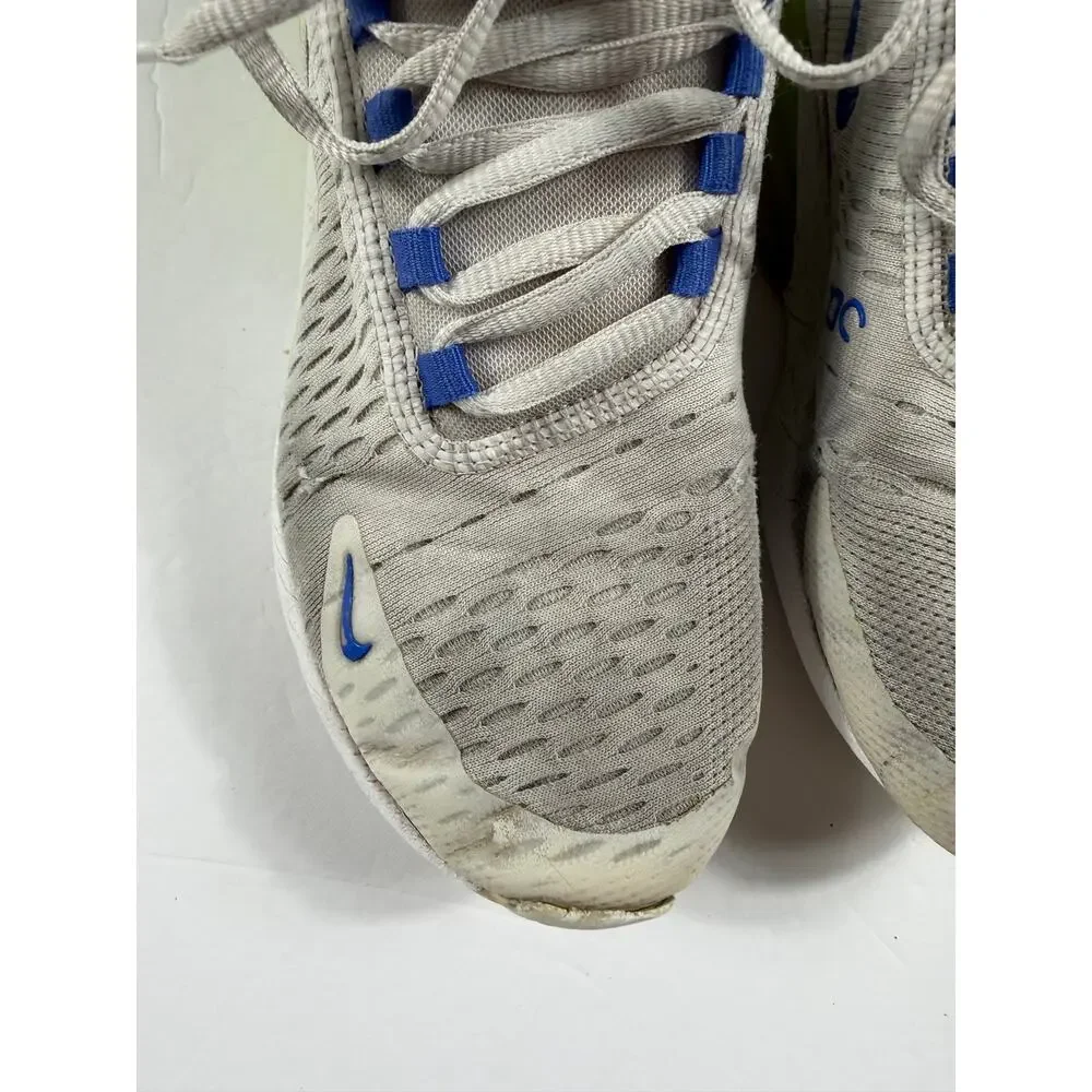 Nike Air Max 270 White Volt Astronomy Blue Sneakers Size 4 youth